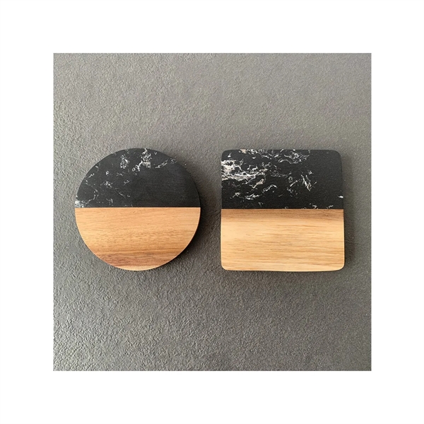 Marble Wood Drinks Coasters - Marble Wood Drinks Coasters - Image 2 of 3