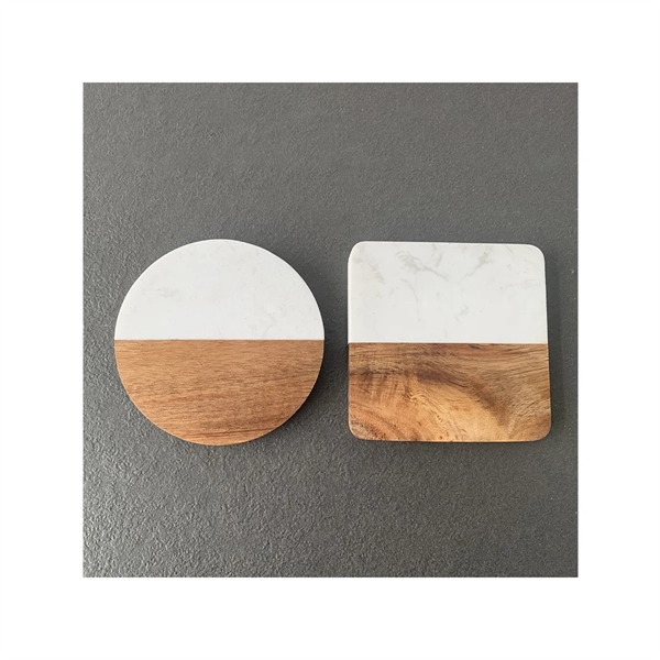 Marble Wood Drinks Coasters - Marble Wood Drinks Coasters - Image 3 of 3