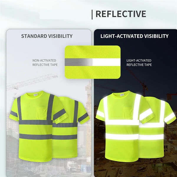 Reflective Safety Tshirt Short Long Sleeve - Reflective Safety Tshirt Short Long Sleeve - Image 1 of 2