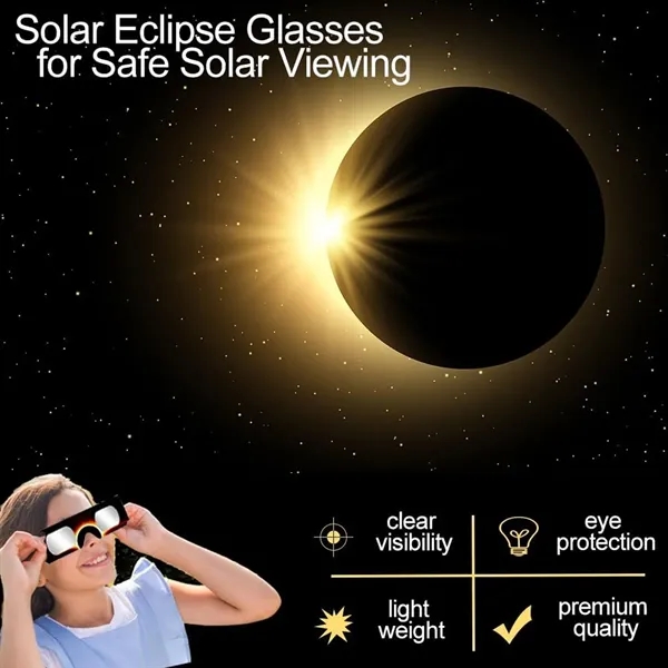 Customizable Paper Total Solar Eclipse Glasses - Customizable Paper Total Solar Eclipse Glasses - Image 5 of 6