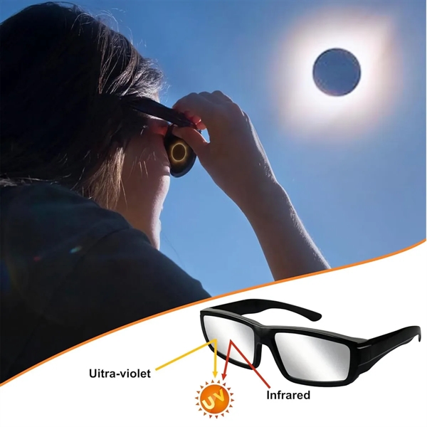 Customizable Plastic Total Solar Eclipse Glasses - Customizable Plastic Total Solar Eclipse Glasses - Image 1 of 5