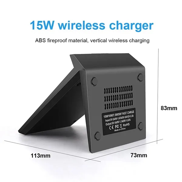Fast 15W Wireless Charger Stand - Fast 15W Wireless Charger Stand - Image 7 of 9