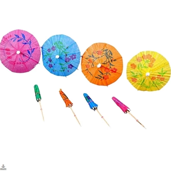 Paper Cocktail Toothpick Umbrellas/Parasols for Party - Paper Cocktail Toothpick Umbrellas/Parasols for Party - Image 1 of 3