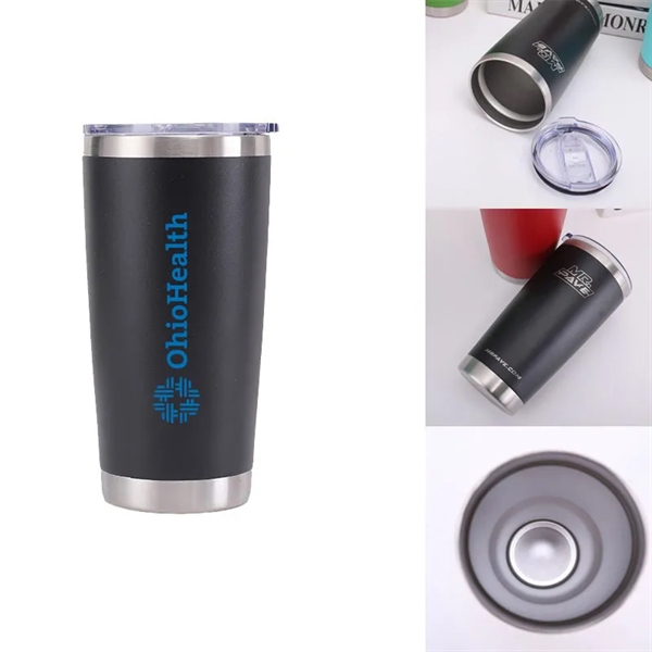 20 oz Double Layer Vacuum Travel Mug Stainless Steel Tumbler - 20 oz Double Layer Vacuum Travel Mug Stainless Steel Tumbler - Image 3 of 14