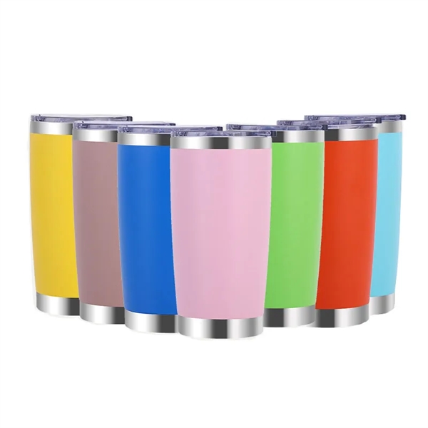 20 oz Double Layer Vacuum Travel Mug Stainless Steel Tumbler - 20 oz Double Layer Vacuum Travel Mug Stainless Steel Tumbler - Image 4 of 14