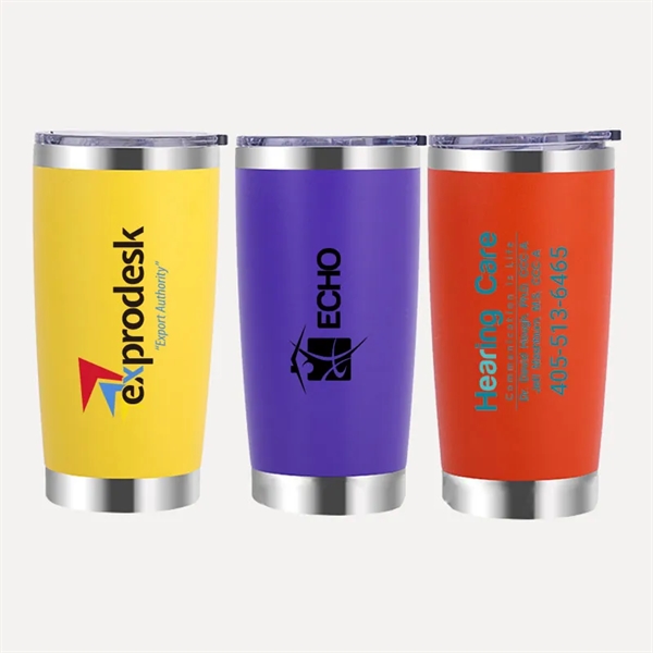 20 oz Double Layer Vacuum Travel Mug Stainless Steel Tumbler - 20 oz Double Layer Vacuum Travel Mug Stainless Steel Tumbler - Image 5 of 14