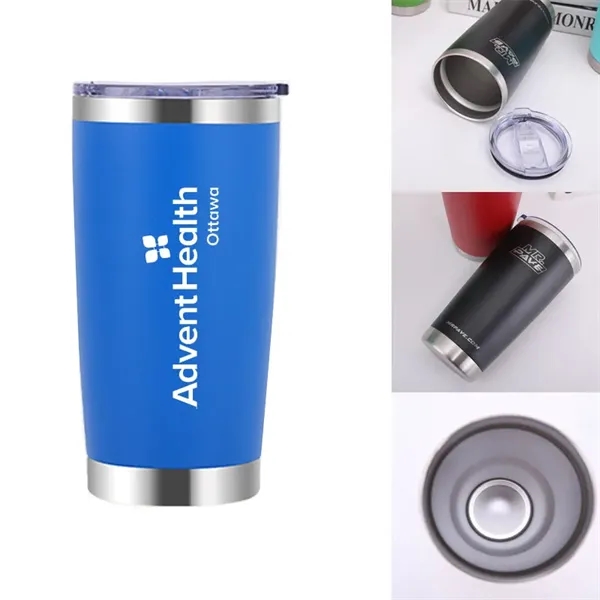 20 oz Double Layer Vacuum Travel Mug Stainless Steel Tumbler - 20 oz Double Layer Vacuum Travel Mug Stainless Steel Tumbler - Image 10 of 14