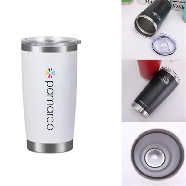 20 oz Double Layer Vacuum Travel Mug Stainless Steel Tumbler - 20 oz Double Layer Vacuum Travel Mug Stainless Steel Tumbler - Image 12 of 14