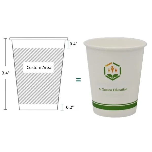 9oz Disposable Paper Cup Full Color Imprint - 9oz Disposable Paper Cup Full Color Imprint - Image 1 of 1