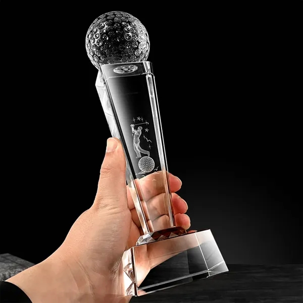 Golf Crystal Trophy - Golf Crystal Trophy - Image 2 of 2