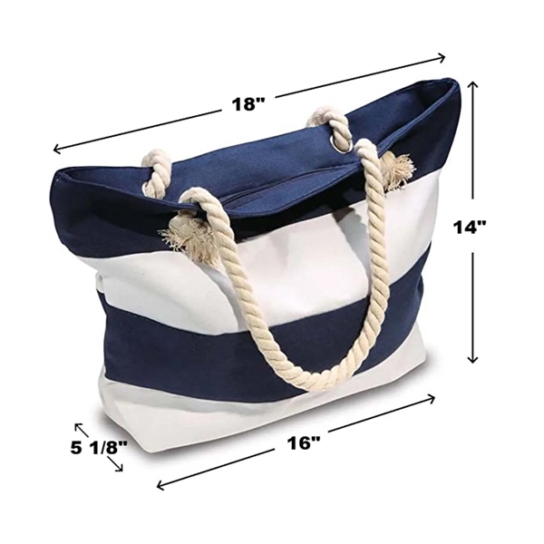 Canvas Tote Beach Bag - Canvas Tote Beach Bag - Image 1 of 2