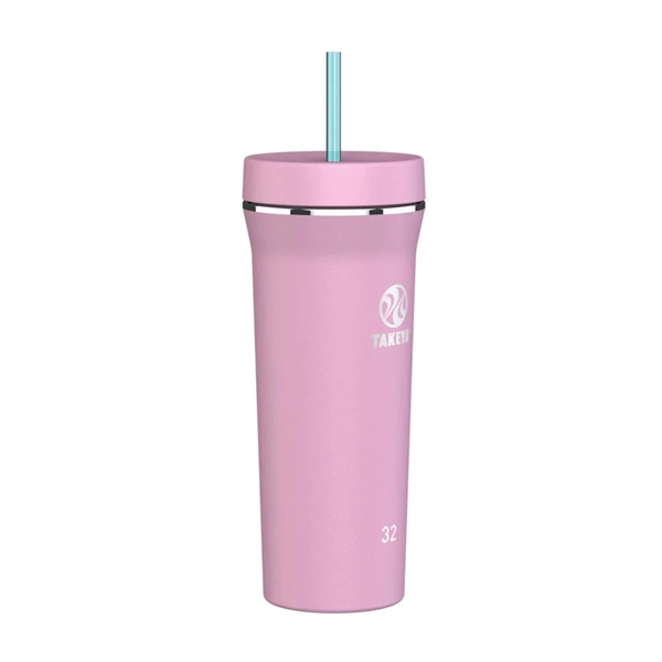 32 oz Takeya® Stainless Steel Insulated Tumbler w/ Straw - 32 oz Takeya® Stainless Steel Insulated Tumbler w/ Straw - Image 6 of 6