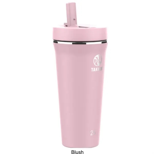 24 oz Takeya® Stainless Steel Insulated Tumbler w/ Straw Lid - 24 oz Takeya® Stainless Steel Insulated Tumbler w/ Straw Lid - Image 2 of 3