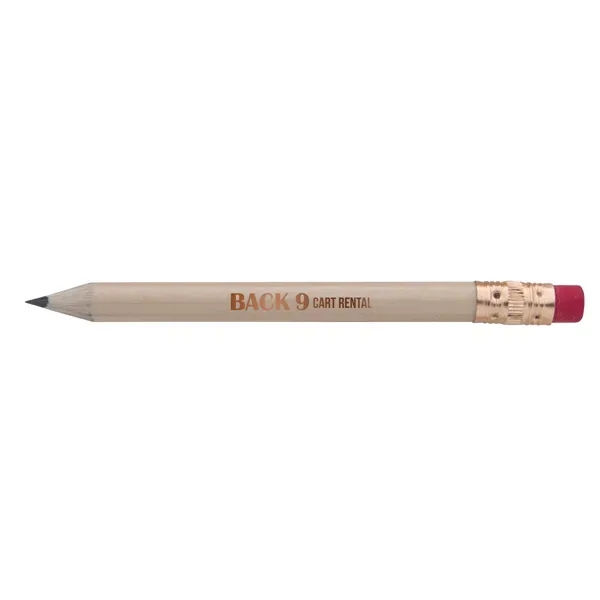 Round Golf Pencil with Eraser - Round Golf Pencil with Eraser - Image 1 of 1