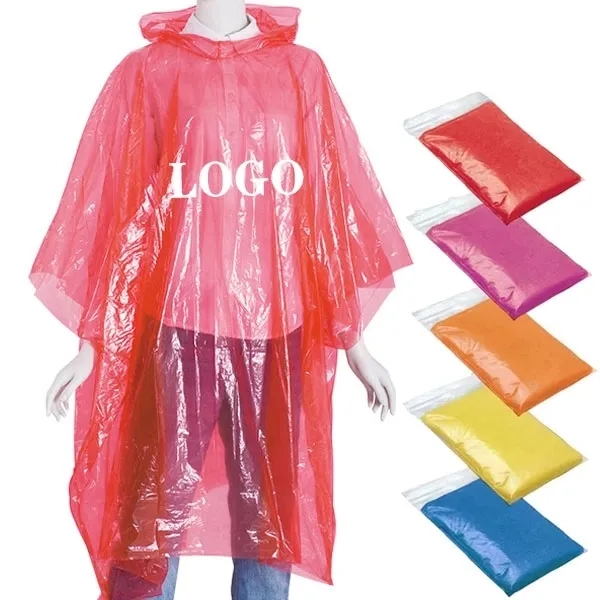 Custom Disposable Rain Ponchos - Custom Disposable Rain Ponchos - Image 4 of 5