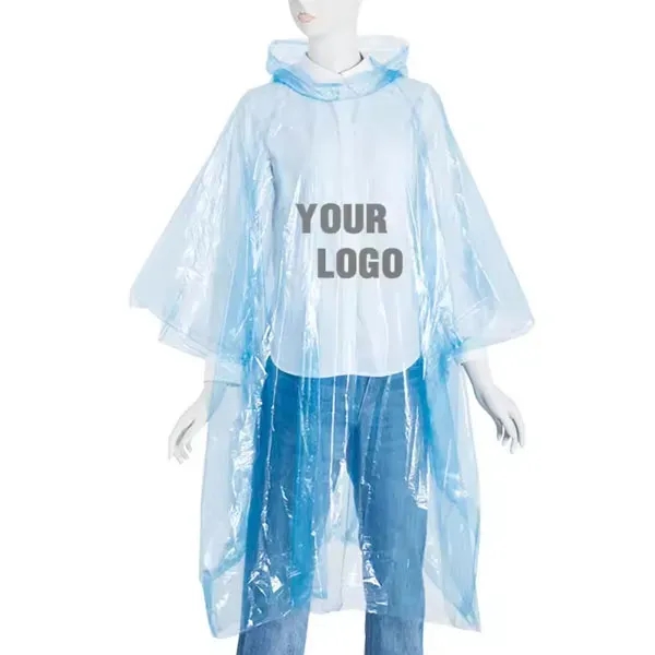 Custom Disposable Rain Ponchos - Custom Disposable Rain Ponchos - Image 2 of 5