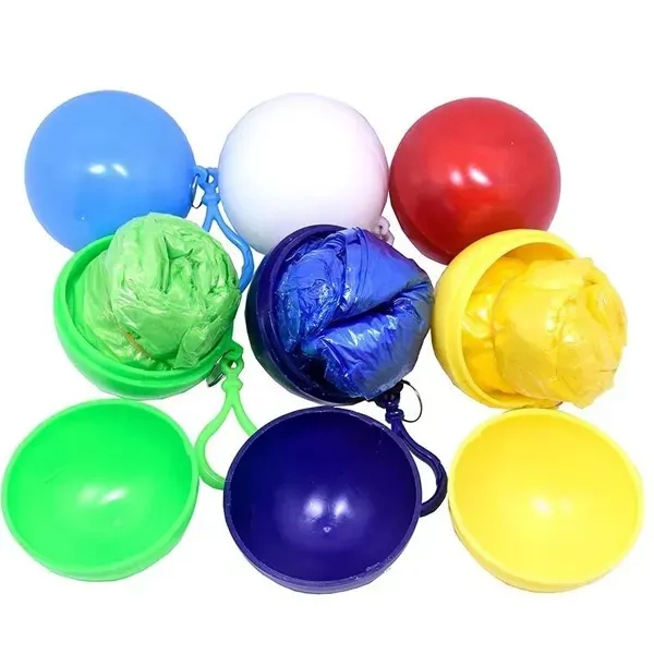 Disposable Rain Poncho Ball Key Chain - Disposable Rain Poncho Ball Key Chain - Image 6 of 7