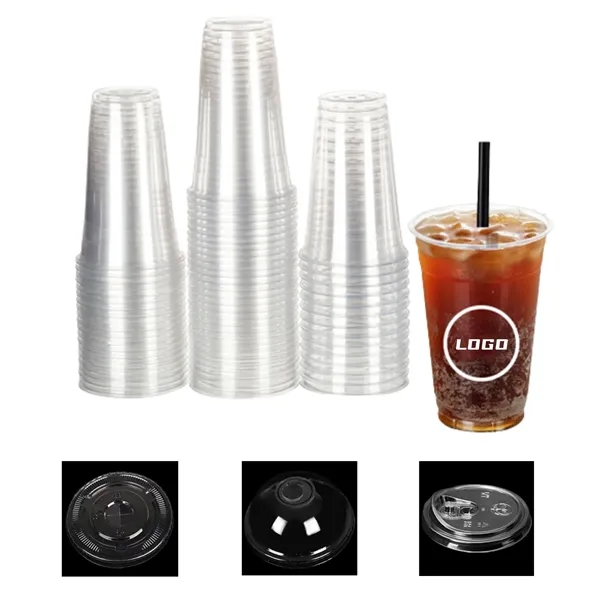 16oz Disposable Clear PET Coffee Cup With Lid - 16oz Disposable Clear PET Coffee Cup With Lid - Image 0 of 1