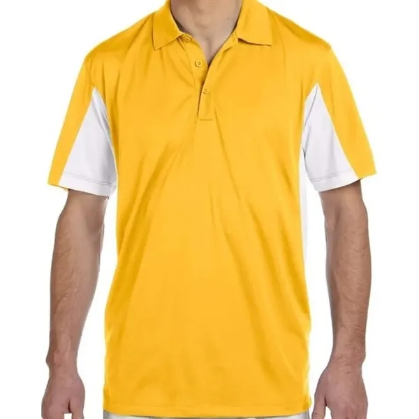 Harriton Mens Side Blocked Micro-Pique Polo - Harriton Mens Side Blocked Micro-Pique Polo - Image 3 of 9