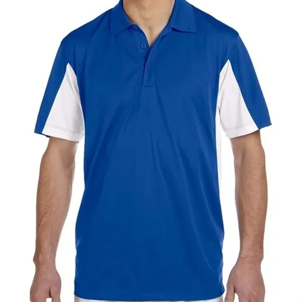 Harriton Mens Side Blocked Micro-Pique Polo - Harriton Mens Side Blocked Micro-Pique Polo - Image 9 of 9