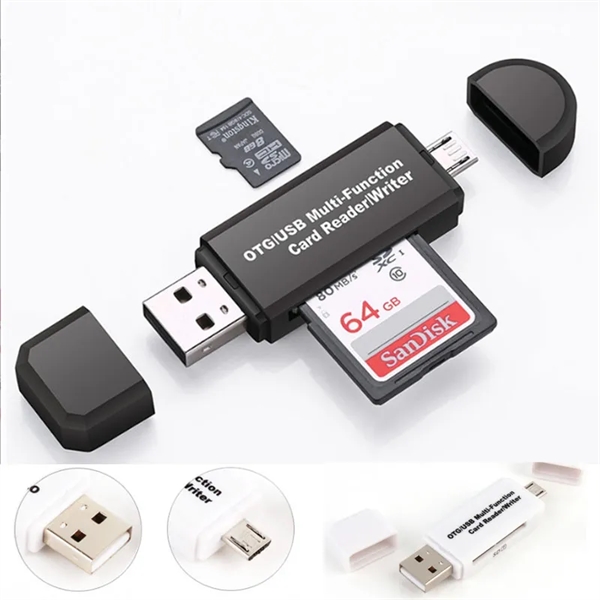 SD Card Reader High Speed USB Adapter Dual Slots Memory - SD Card Reader High Speed USB Adapter Dual Slots Memory - Image 0 of 2