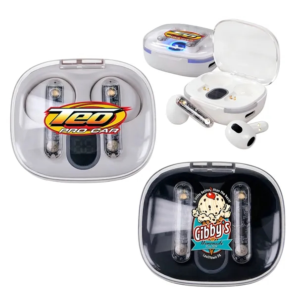 Light Up Display Bluetooth Earbuds - Light Up Display Bluetooth Earbuds - Image 0 of 5