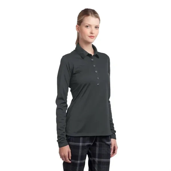 Nike Ladies Long Sleeve Dri-FIT Stretch Tech Polo. - Nike Ladies Long Sleeve Dri-FIT Stretch Tech Polo. - Image 0 of 5