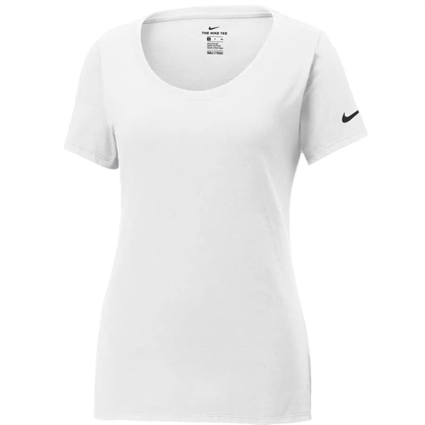 Nike Ladies Dri-FIT Cotton/Poly Scoop Neck Tee. - Nike Ladies Dri-FIT Cotton/Poly Scoop Neck Tee. - Image 1 of 6