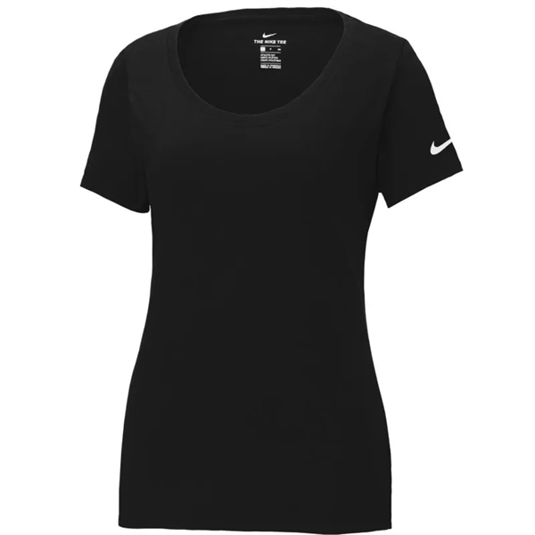 Nike Ladies Dri-FIT Cotton/Poly Scoop Neck Tee. - Nike Ladies Dri-FIT Cotton/Poly Scoop Neck Tee. - Image 2 of 6