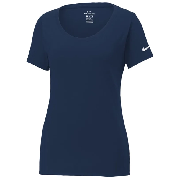 Nike Ladies Dri-FIT Cotton/Poly Scoop Neck Tee. - Nike Ladies Dri-FIT Cotton/Poly Scoop Neck Tee. - Image 4 of 6