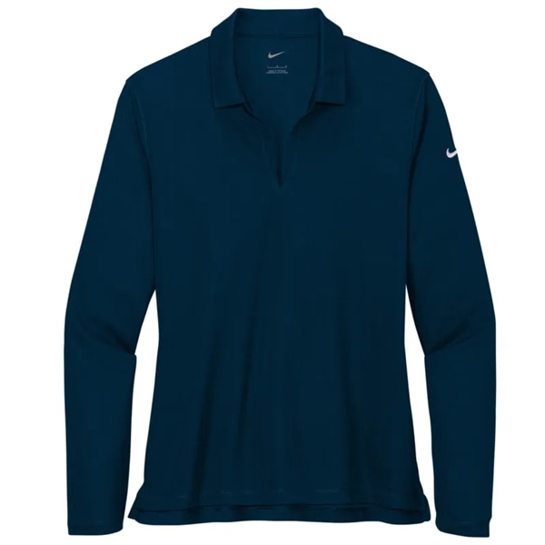 Nike Ladies Dri-FIT Micro Pique 2.0 Long Sleeve Polo - Nike Ladies Dri-FIT Micro Pique 2.0 Long Sleeve Polo - Image 6 of 7