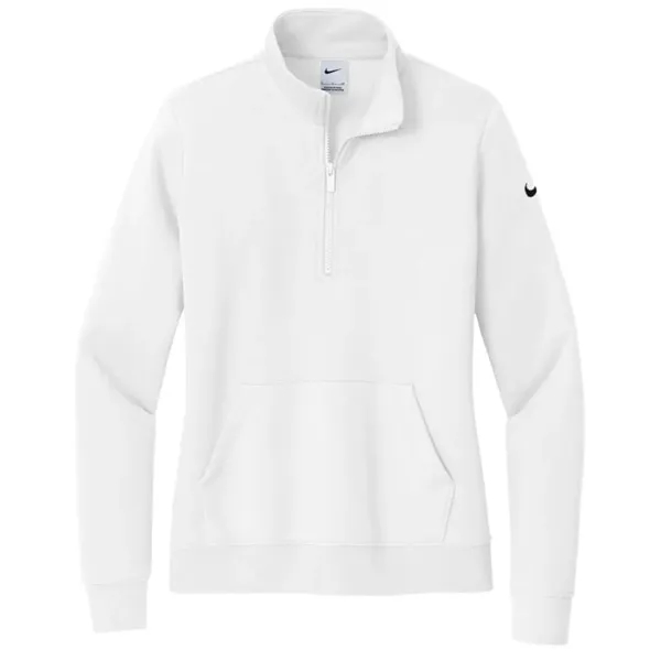 Nike Ladies Club Fleece Sleeve Swoosh 1/2-Zip - Nike Ladies Club Fleece Sleeve Swoosh 1/2-Zip - Image 1 of 7