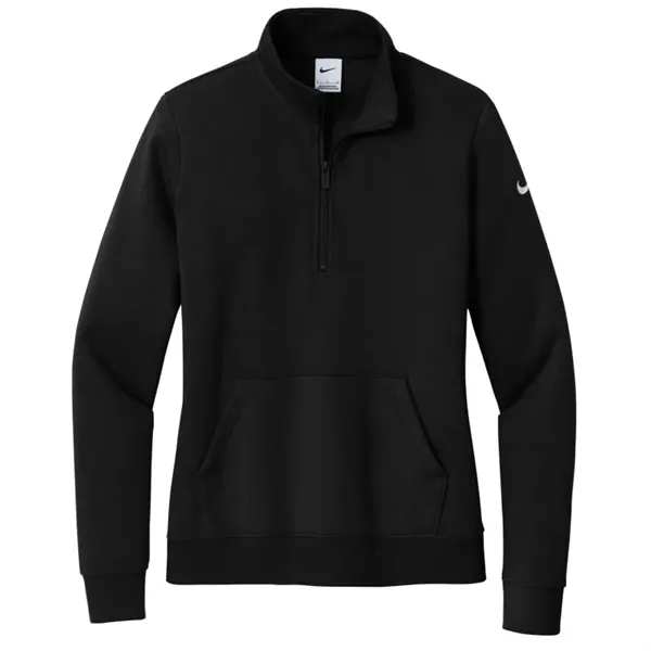 Nike Ladies Club Fleece Sleeve Swoosh 1/2-Zip - Nike Ladies Club Fleece Sleeve Swoosh 1/2-Zip - Image 2 of 7