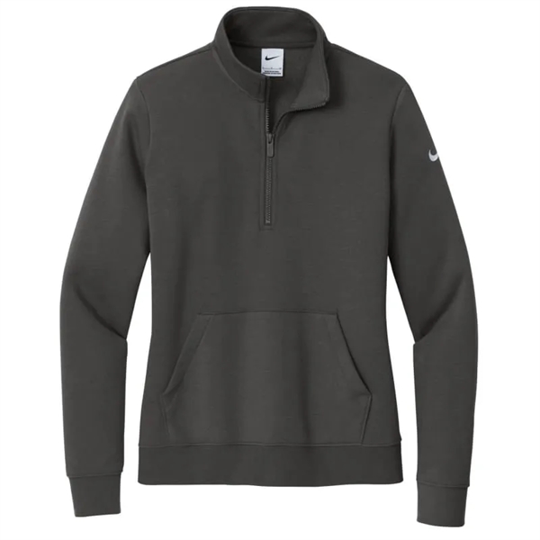 Nike Ladies Club Fleece Sleeve Swoosh 1/2-Zip - Nike Ladies Club Fleece Sleeve Swoosh 1/2-Zip - Image 3 of 7