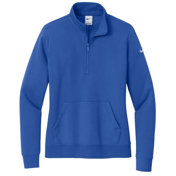 Nike Ladies Club Fleece Sleeve Swoosh 1/2-Zip - Nike Ladies Club Fleece Sleeve Swoosh 1/2-Zip - Image 5 of 7