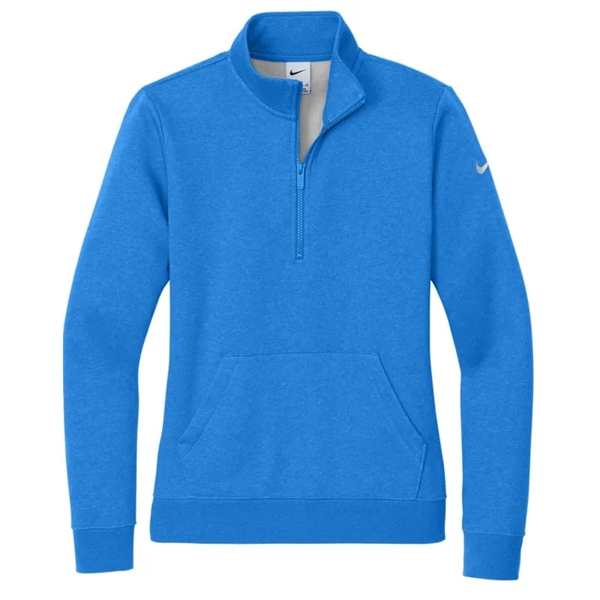 Nike Ladies Club Fleece Sleeve Swoosh 1/2-Zip - Nike Ladies Club Fleece Sleeve Swoosh 1/2-Zip - Image 6 of 7