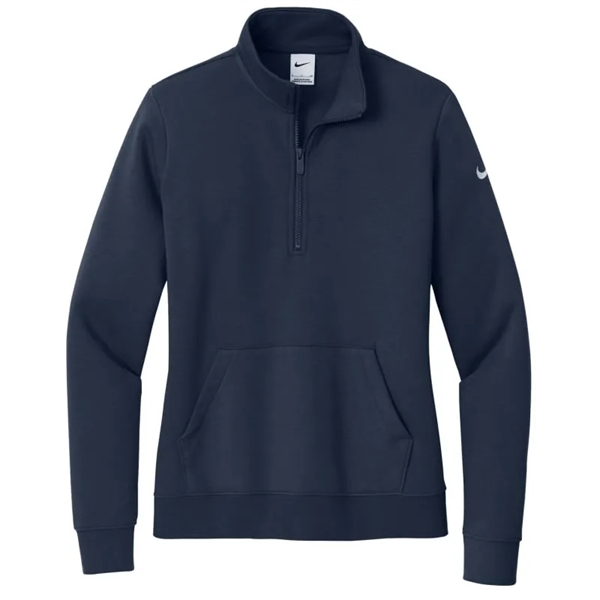 Nike Ladies Club Fleece Sleeve Swoosh 1/2-Zip - Nike Ladies Club Fleece Sleeve Swoosh 1/2-Zip - Image 7 of 7