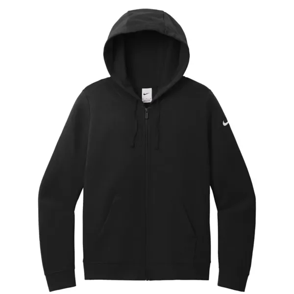 Nike Ladies Club Fleece Sleeve Swoosh Full-Zip Hoodie - Nike Ladies Club Fleece Sleeve Swoosh Full-Zip Hoodie - Image 2 of 6