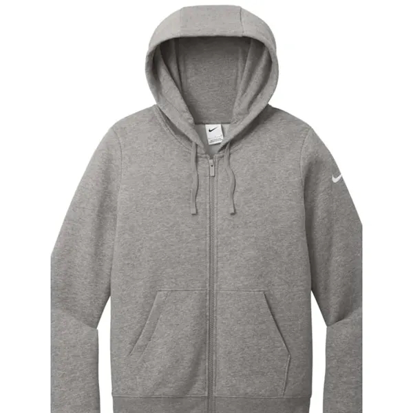 Nike Ladies Club Fleece Sleeve Swoosh Full-Zip Hoodie - Nike Ladies Club Fleece Sleeve Swoosh Full-Zip Hoodie - Image 3 of 6