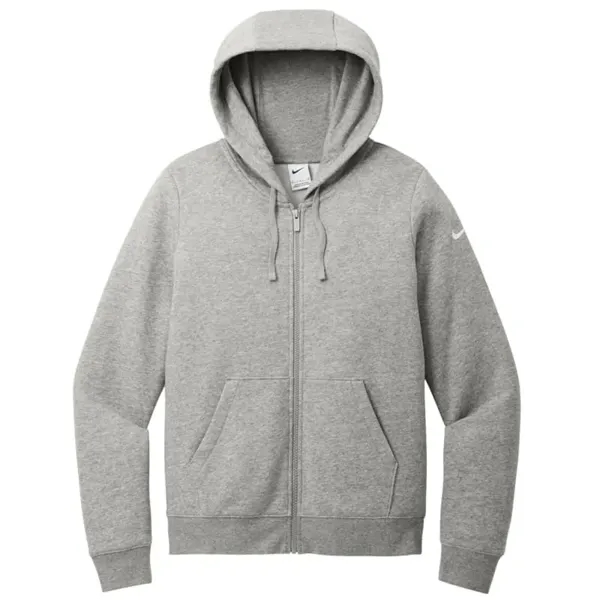 Nike Ladies Club Fleece Sleeve Swoosh Full-Zip Hoodie - Nike Ladies Club Fleece Sleeve Swoosh Full-Zip Hoodie - Image 4 of 6