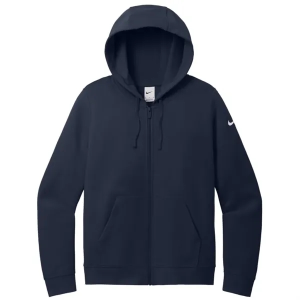 Nike Ladies Club Fleece Sleeve Swoosh Full-Zip Hoodie - Nike Ladies Club Fleece Sleeve Swoosh Full-Zip Hoodie - Image 5 of 6