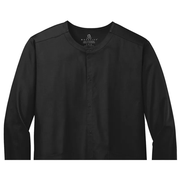 WonderWink Unisex WorkFlex Snap-Front Scrub Jacket - WonderWink Unisex WorkFlex Snap-Front Scrub Jacket - Image 2 of 6