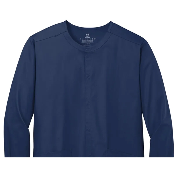 WonderWink Unisex WorkFlex Snap-Front Scrub Jacket - WonderWink Unisex WorkFlex Snap-Front Scrub Jacket - Image 3 of 6