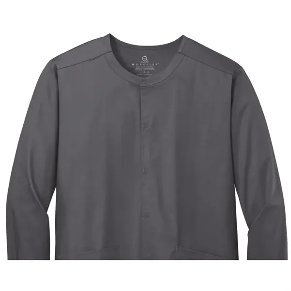 WonderWink Unisex WorkFlex Snap-Front Scrub Jacket - WonderWink Unisex WorkFlex Snap-Front Scrub Jacket - Image 4 of 6