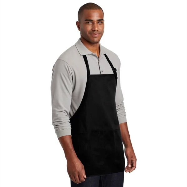 Port Authority Medium-Length Two-Pocket Bib Apron. - Port Authority Medium-Length Two-Pocket Bib Apron. - Image 0 of 6