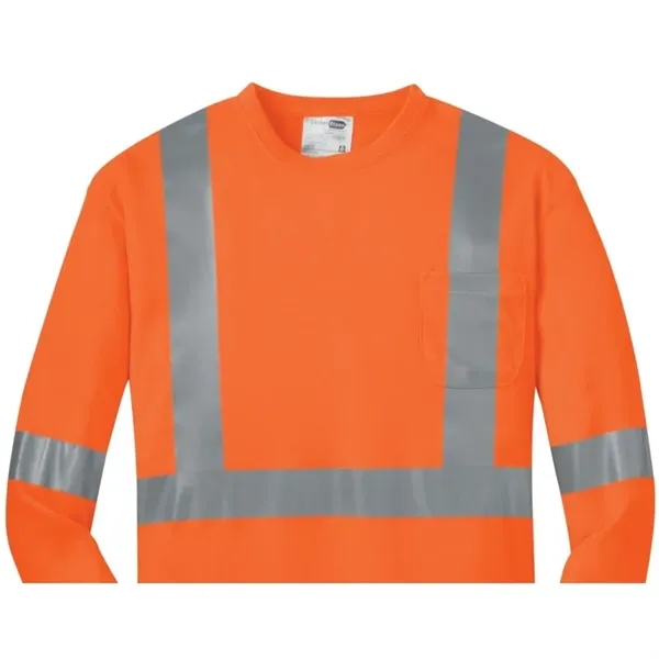 CornerStone ANSI 107 Class 2 Long Sleeve Safety T-Shirt. - CornerStone ANSI 107 Class 2 Long Sleeve Safety T-Shirt. - Image 1 of 2