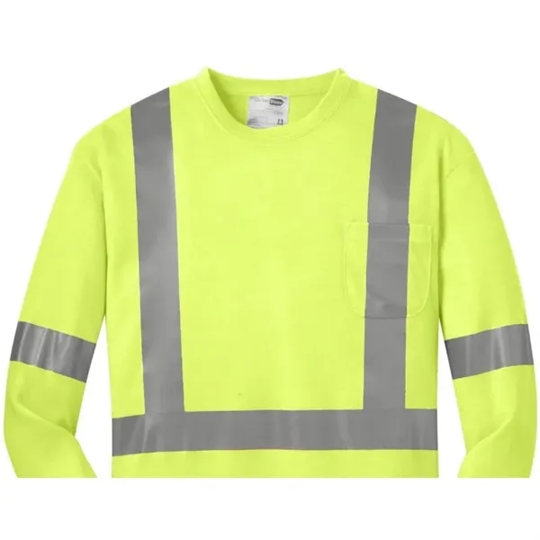 CornerStone ANSI 107 Class 2 Long Sleeve Safety T-Shirt. - CornerStone ANSI 107 Class 2 Long Sleeve Safety T-Shirt. - Image 2 of 2