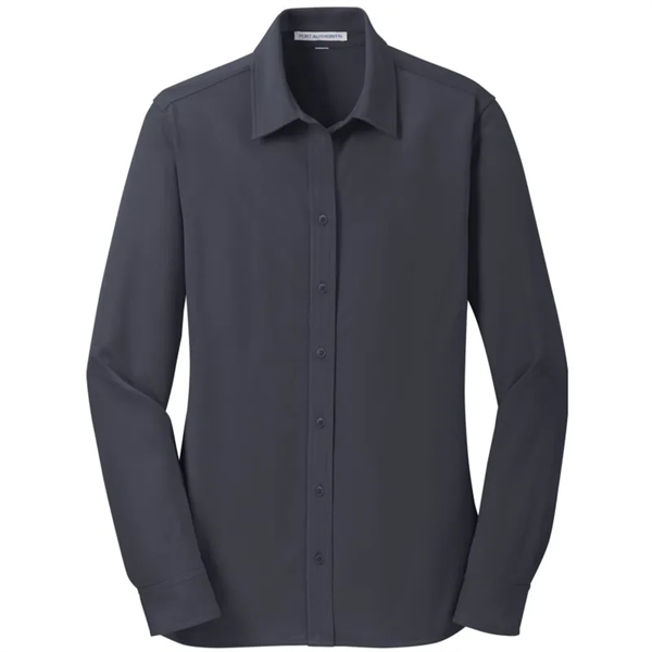 Port Authority Ladies Dimension Knit Dress Shirt. - Port Authority Ladies Dimension Knit Dress Shirt. - Image 3 of 5