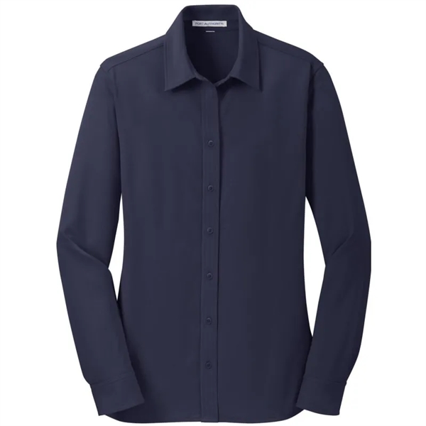 Port Authority Ladies Dimension Knit Dress Shirt. - Port Authority Ladies Dimension Knit Dress Shirt. - Image 4 of 5