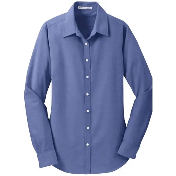 Port Authority Ladies SuperPro Oxford Shirt. - Port Authority Ladies SuperPro Oxford Shirt. - Image 4 of 6